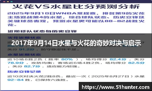 2017年9月14日水星与火花的奇妙对决与启示
